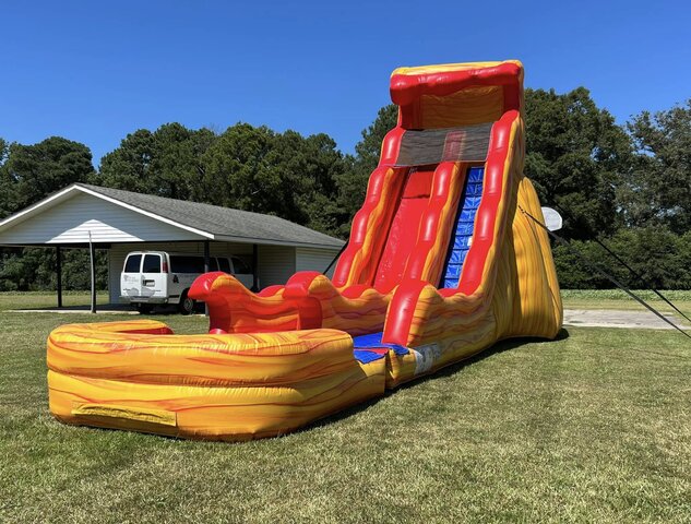 20ft Flammin' Wave Single Waterslide (Wet/Dry)