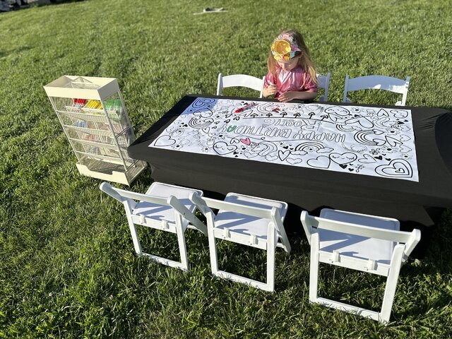 Adult Custom Coloring Table with Chairs