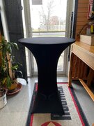 Black Spandex Linen for Tall Boy Table