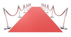 Red Carpets & Chrome Stanchion