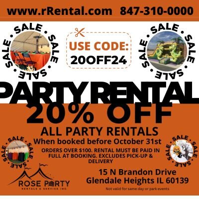 15% Off Party Rentals