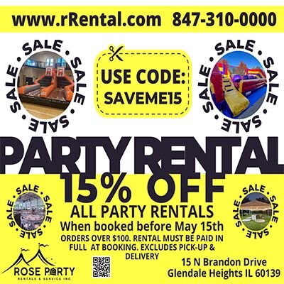 15% Off Party Rentals