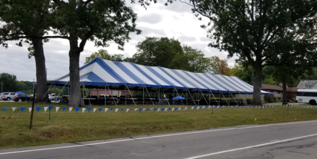 30' x 105' Canopy-Blue & White