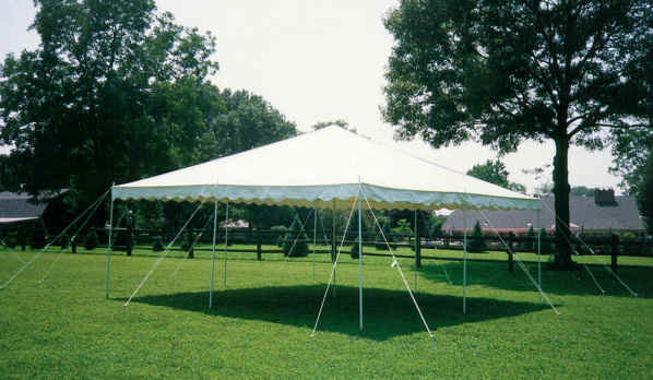 30' x 90' Canopy-Blue & White Stripes