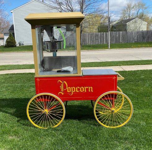 Popcorn Maker on Antique Cart (12oz.)