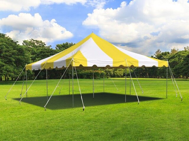 16' x 16' Yellow & White Canopy