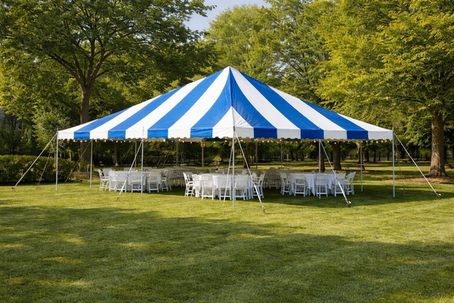 30' x 30' Canopy-Blue & White Striped