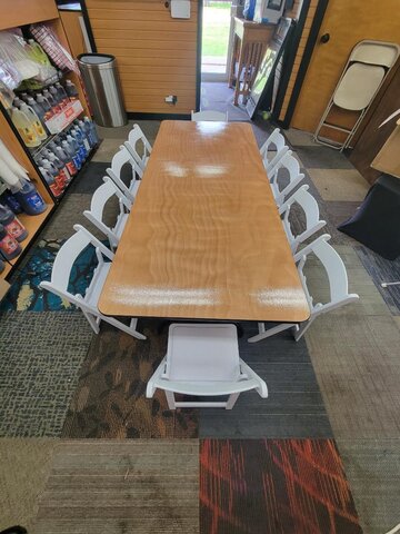 6ft Kids Table w/ 10 Kids Garden Chairs