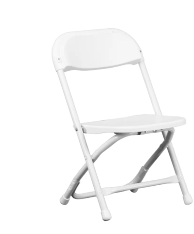 Toddler White Folding Chair