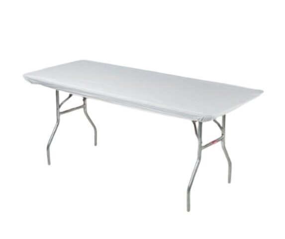 8' Banquet Kwik-Cover White