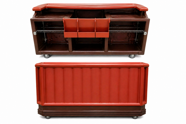 Walnut Portable Serving Bar