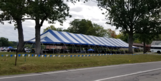 30' x 105' Canopy-Blue & White