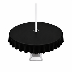 Umbrella Linen Black-90" Round (5' and 6' Round Tables)