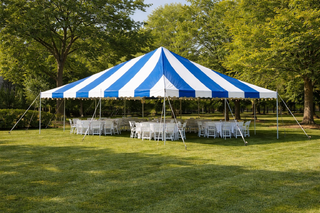 30' x 30' Canopy-Blue & White Striped
