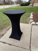 Black Spandex Linen-For Tall Boy Pedestal Table