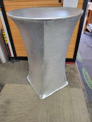 Silver Spandex Linen-For Tall Boy Pedestal Table