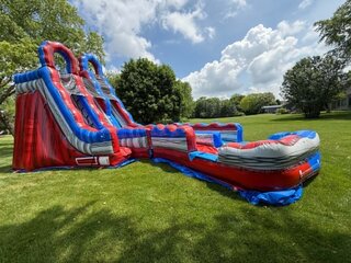 20' Dual Lane Fire and Ice Water Slide 