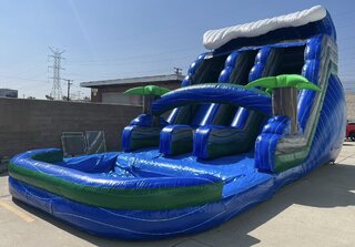 18' Dual Lane Palm Tree Water Slide