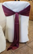 White Chair cover with Bow