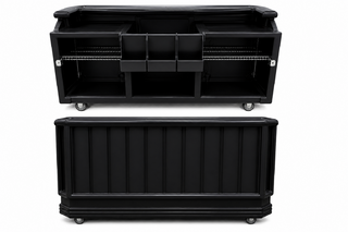 Black Portable Serving Bar 