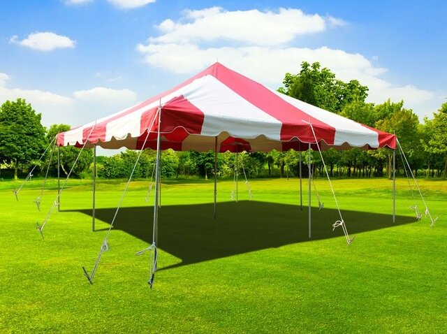 20' x 20' Red & White Canopy