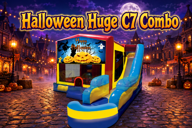 Halloween Huge C7 Combo Obstacle Course With Slde