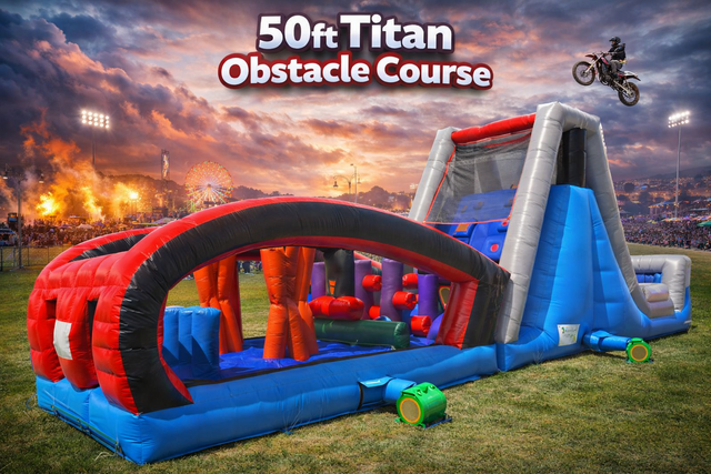 Titan Obstacle Course - 50ft long/Giant slide (WET)