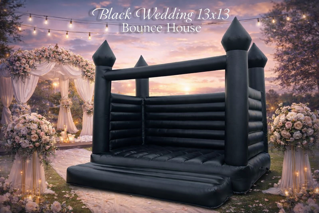 Black Wedding Bounce House 13x10