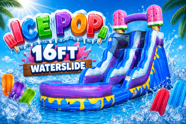 Ice Pops 16 Ft Waterslide Slide 
