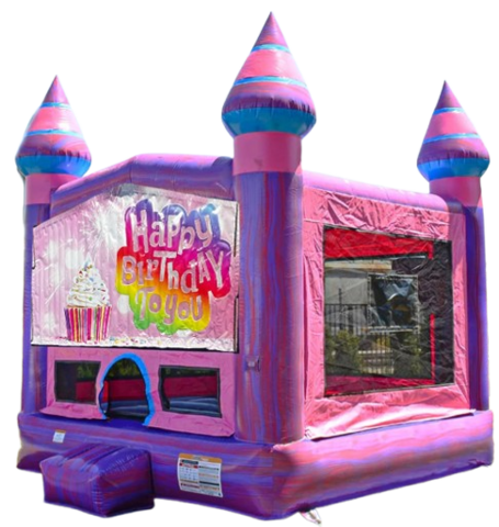 Girls Happy Birthday Purplish 13x13 FunHouse