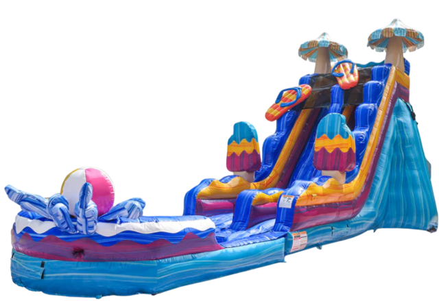 Pool Party 22 Foot Tall Waterslide - 40 Feet Long