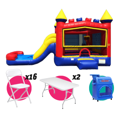 Deluxe Package ( Combo 4n1 + 32 chairs + 4 tables + snow cone Machine)