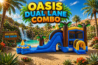 Oasis Dual Lane Combo Large Waterslide