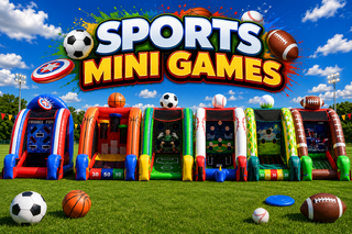 Sports mini Games- Basketball, Baseball, Football, Soccer, Golf, Frisbee