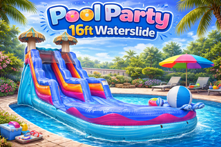 Pool Party 16Ft Waterslide 