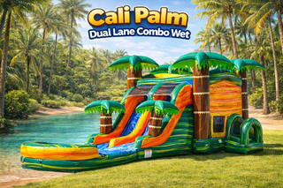 Cali Palm Dual Lane Combo Large Waterslide