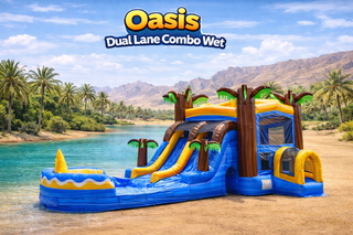 Oasis Dual Lane Combo Large Waterslide