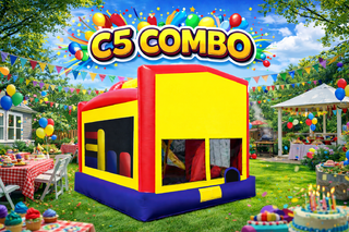 Large C5 Combo obstacle Course with Basketball Hoop
