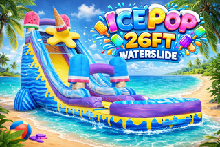 Ice Pop 26Ft Tall Waterslide - 45ft Long