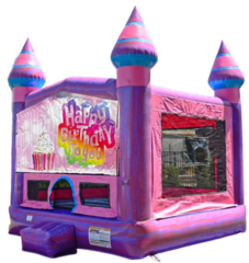 Girls Happy Birthday Purplish 13x13 FunHouse