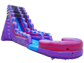 Purplish 20 Foot Tall Waterslide - 35 Feet Long