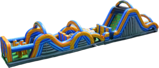 Arctic 70ft Large Obstacle Course with Slide 