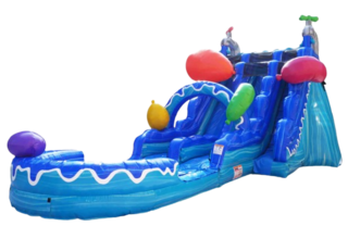 Water Balloons 22Ft Dual Lane Waterslide