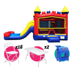 Deluxe Package ( Combo 4n1 + 32 chairs + 4 tables + snow cone Machine)