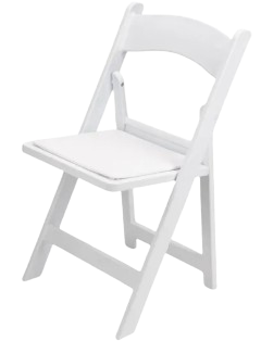 White Foldable Padded Chairs