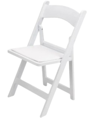 White Foldable Padded Chairs