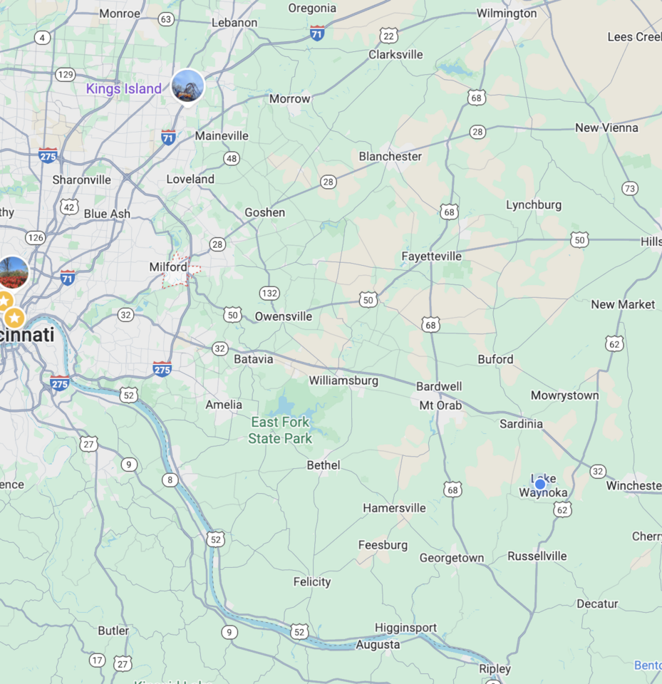 Cincinnati bounce house rentals map
