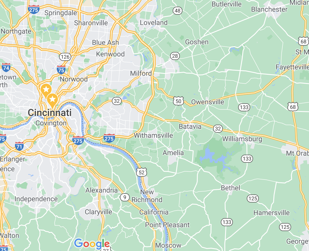 Cincinnati bounce house rentals map