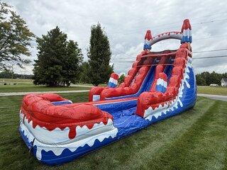 Bomb Pop Drop — 20' Double Lane Wet or Dry Slide