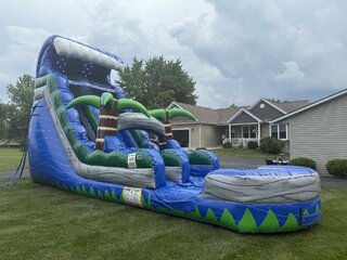 20' Palm Tree Plunge Water Slide